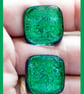 Dark Teal Glass Cufflinks - 4059 - Image 8