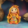 Tiny Magical Gnome 'Joni' with silver belt OOAK by Ann Galvin