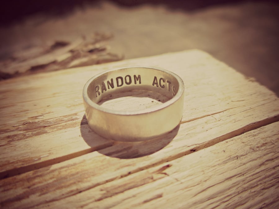 IN THE BAND - Sterling silver ring band, personalised on the inside, custom made
