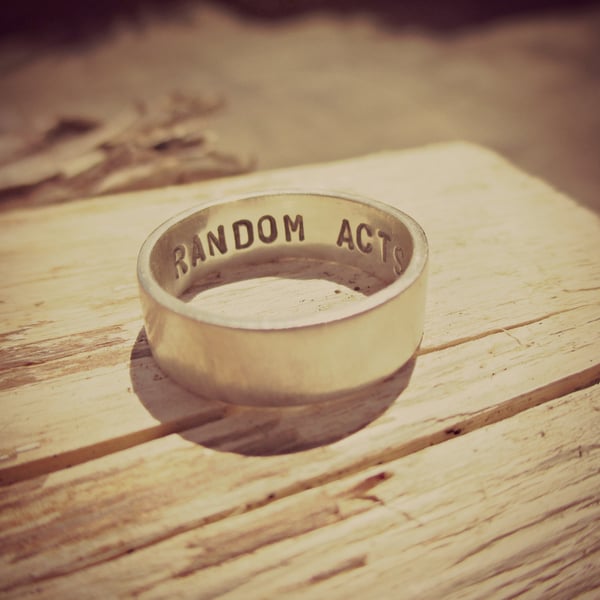 IN THE BAND - Sterling silver ring band, personalised on the inside, custom made