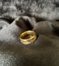 resin ring with black mica and gold leaf - Image 2