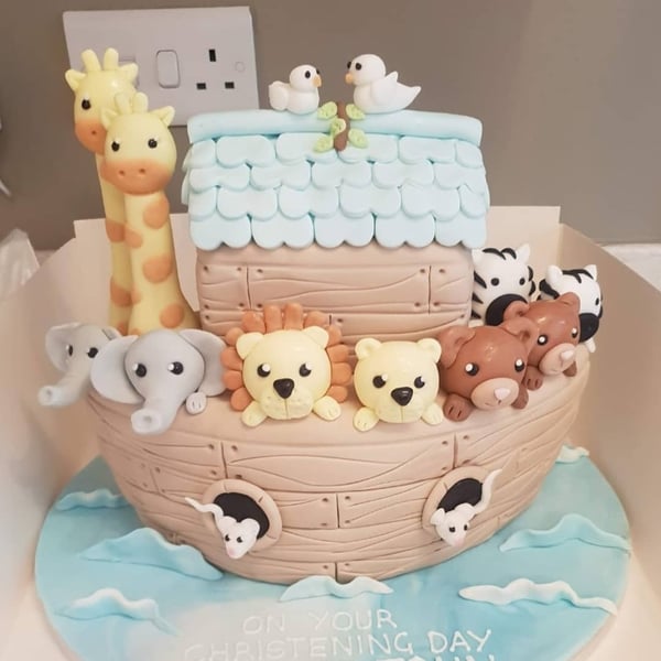 Noahs ark theme edible cake toppers 