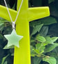 AVENTURINE NECKLACE green star disco cool retro - Image 1