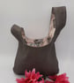  Knot bag,  small, reversible in grey denim and madam print fabric  - Image 7