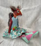 Handcrafted Textile Doll- Sandy the Red Squirrel 
