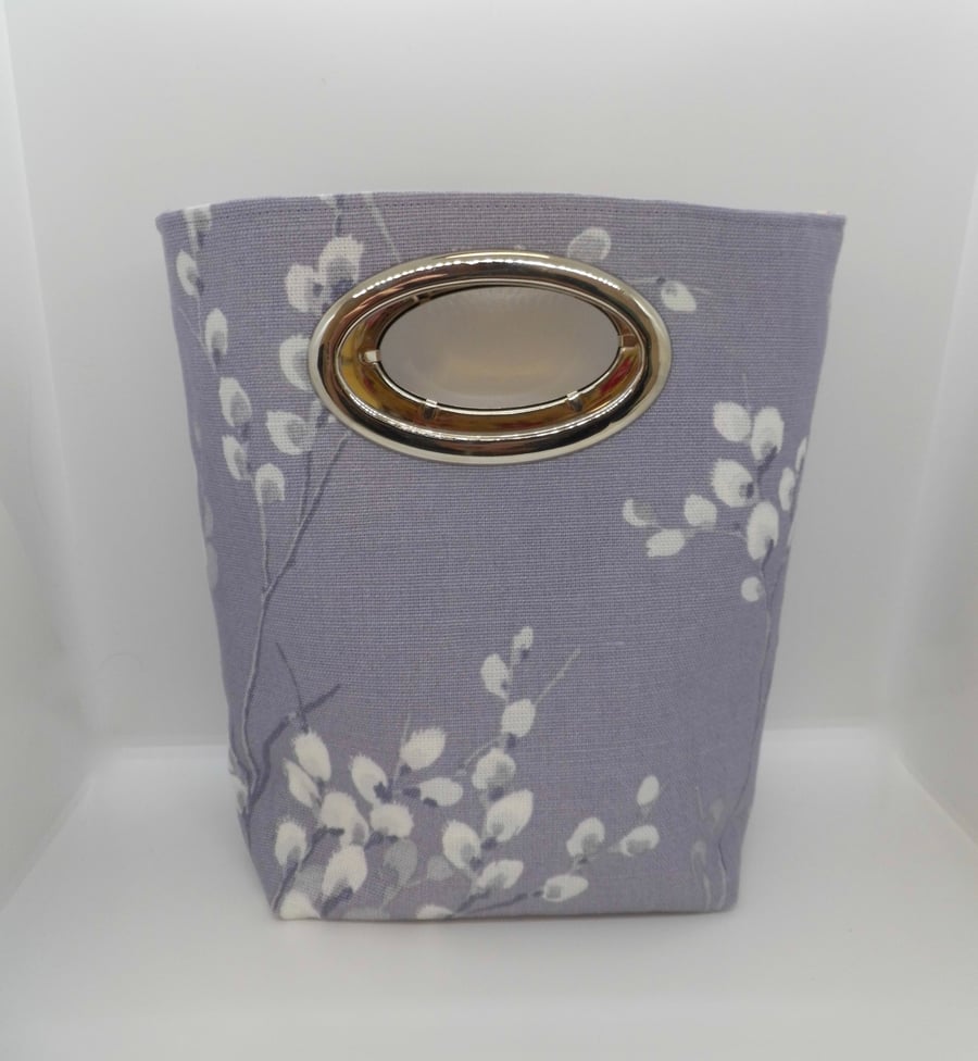 SOLD Fabric hand bag handbag in mauve Laura Ashley fabric