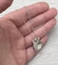 Handmade sterling silver 16mm diamond kiss petal charm pendants on a trace chain - Image 8