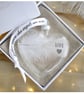 Wife Memorial Feather Bauble, In Memory of Wife, Heart Glass Christmas Ornament - Image 9