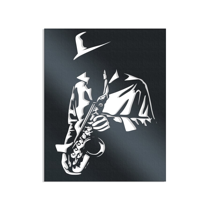The Saxophonist - Metal Saxophone Wall Art