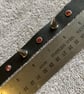 Black leather choker with 2 Spikes and 3 Pink Gemstones - Image 4