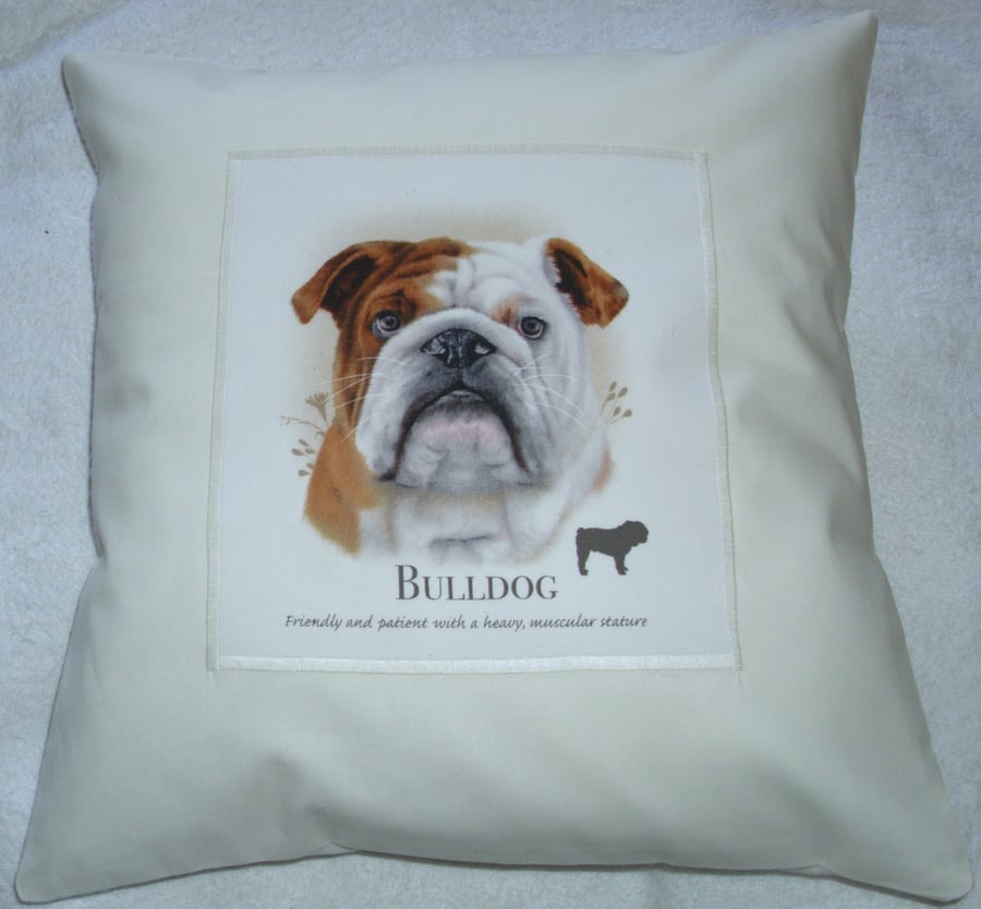 Bulldog Portrait cushion