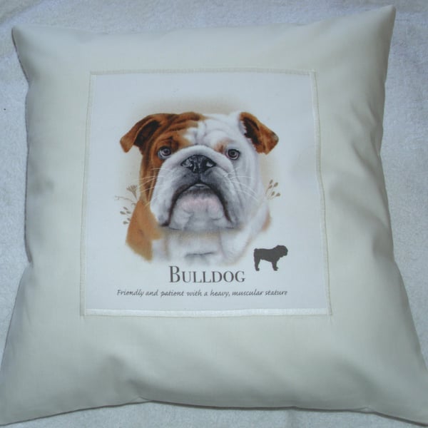 Bulldog Portrait cushion