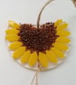 Fused Glass Sunflower Suncatcher: Handmade Garden & Patio Decor - Image 5