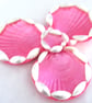 Fuchsia shell trinket dishes with mother of pearl trocha shell - Image 3