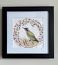 Woodpecker original framed painting 