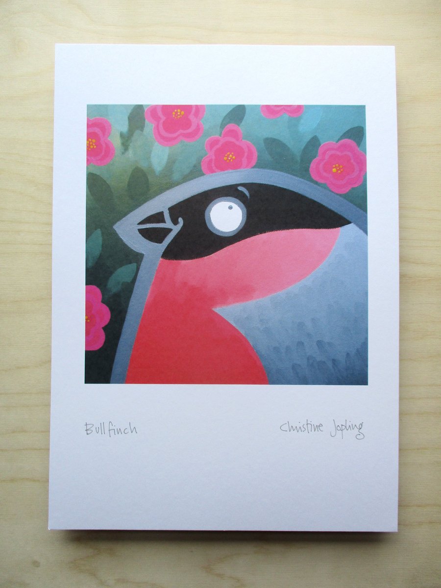 A4 British Bird Print - Bullfinch