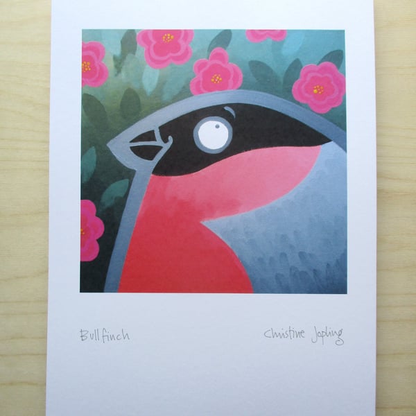 A4 British Bird Print - Bullfinch