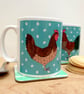 Chicken and Cockerel mug - Image 3