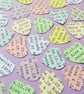 Pastel Personalised Heart Confetti, Any Wording Custom Hearts, Wedding Decor 