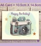 Camera Birthday Card A6 10.5cm x 14.8cm - Image 1