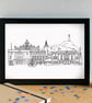 Ulverston Cumbria Skyline Art Print - Image 3