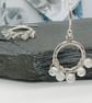 Topaz circle earrings sterling silver November birthstone - Image 2