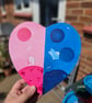 Handmade Among Us Inspired Canvas Heart Shaped Painting