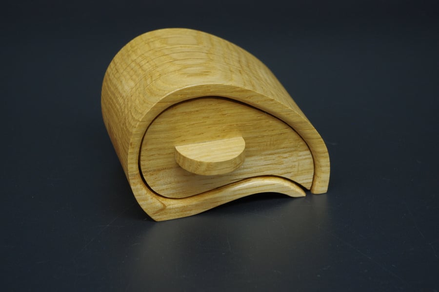 Small Handmade Wooden Trinket, Jewel Box. With Secret Drawer.