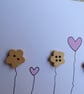 Birthday Card - Flowers and Hearts - Pink and Fawn - Image 9