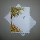 original art hand painted greetings card ( ref FA 33 F3 )