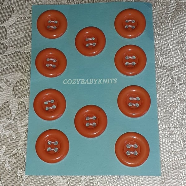  Round orange buttons