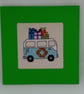 Handmade Christmas Greetings Card with Envelope - Cross Stitch