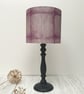 Hand Printed Linen Lampshade in Raspberry Red - Image 2