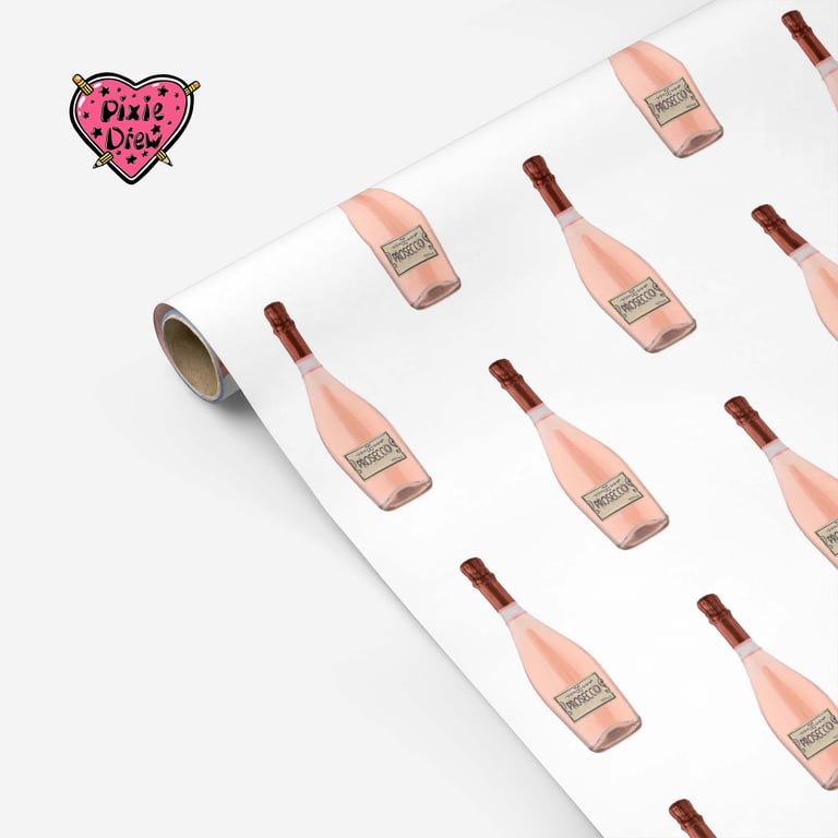 Prosecco bottle wrapping paper