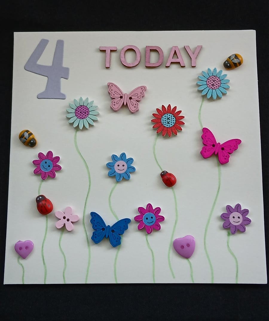4th birthday card 