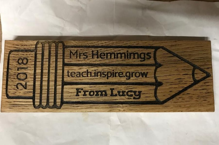 Thank you teacher Personalised plaque 