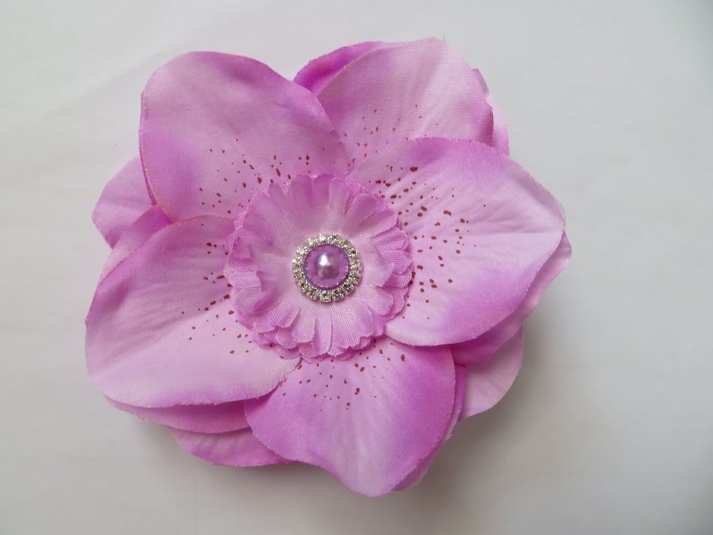 Lavender Radiant Orchid Pink Blossom Flower Vintage Rockabilly Clip