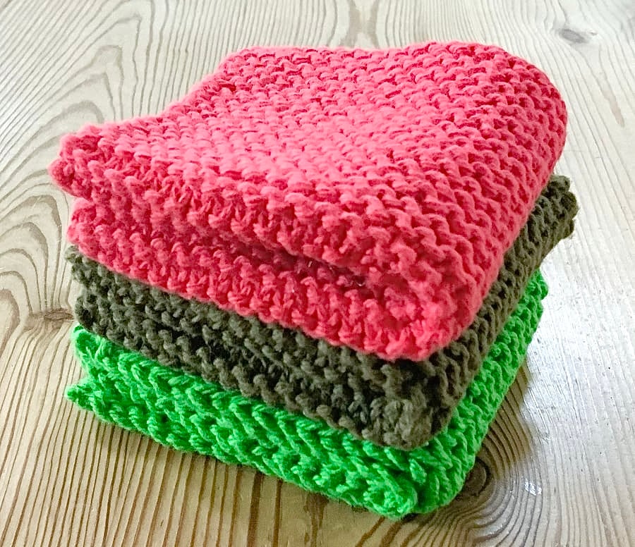 3 Reusable Cotton Cloths. Dishcloth. Facecloths. Cleaning Cloth. Flannel. 