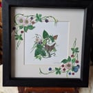 Original Mixed Media And Water Colour Picture Framed