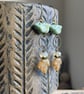 Whimsical Mint Green Czech Glass Bird Earrings. Jewellery for Nature Lovers - Image 5
