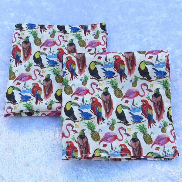 Liberty Lawn napkins, reversible napkins, set of two, double sided napkins