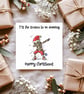 Personalised Dabbing Skeleton Christmas Card - Image 1