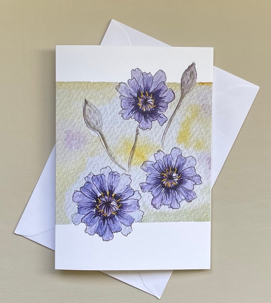 Blank floral greeting card print from my own de Folksy