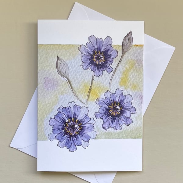 Blank floral greeting card print from my own design 