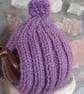 Small Tea Cosy for 2 Cup Tea Pot, Purple, Hand Knitted - Image 6