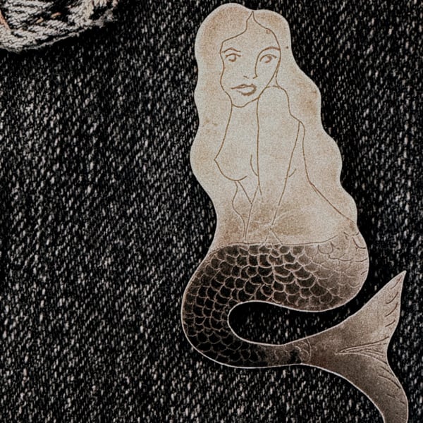 Silver Mermaid Brooch