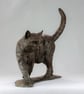  Bronze Resin Walking Cat Statue Large Garden Sculpture - Image 7