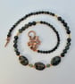 Kambaba Jasper Necklace With Peridot, Crystal & Copper, Birthday Gift For Her - Image 6