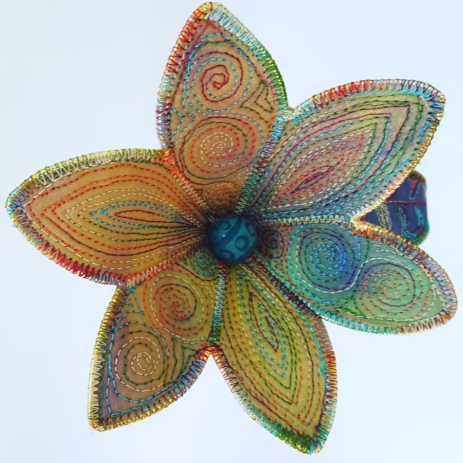 Stitched Silk Flower