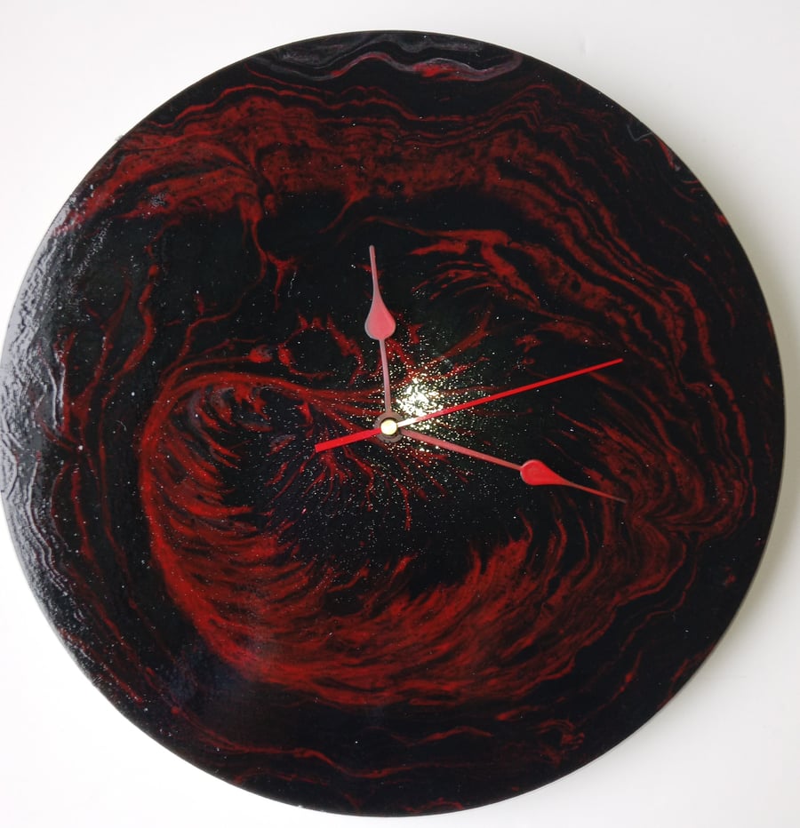 "Passion Tree" Unique Hand-painted Handcrafted Clock Abstract Wall Art 